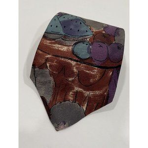 Metropolitan View, Abstract Art Multicolored Silk Men's Neck Tie